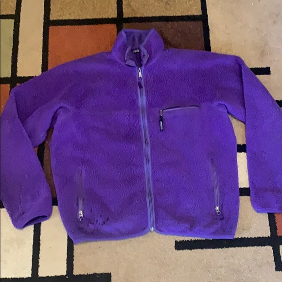 Mens Purple Patagonia Sherpa Fleece 